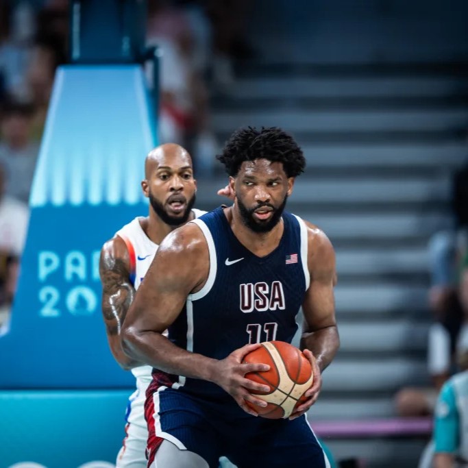 Joel Embiid in USA Olympic Basketball Game