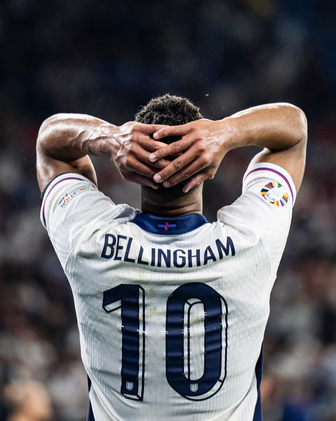 Bellingham Back View During Football Match