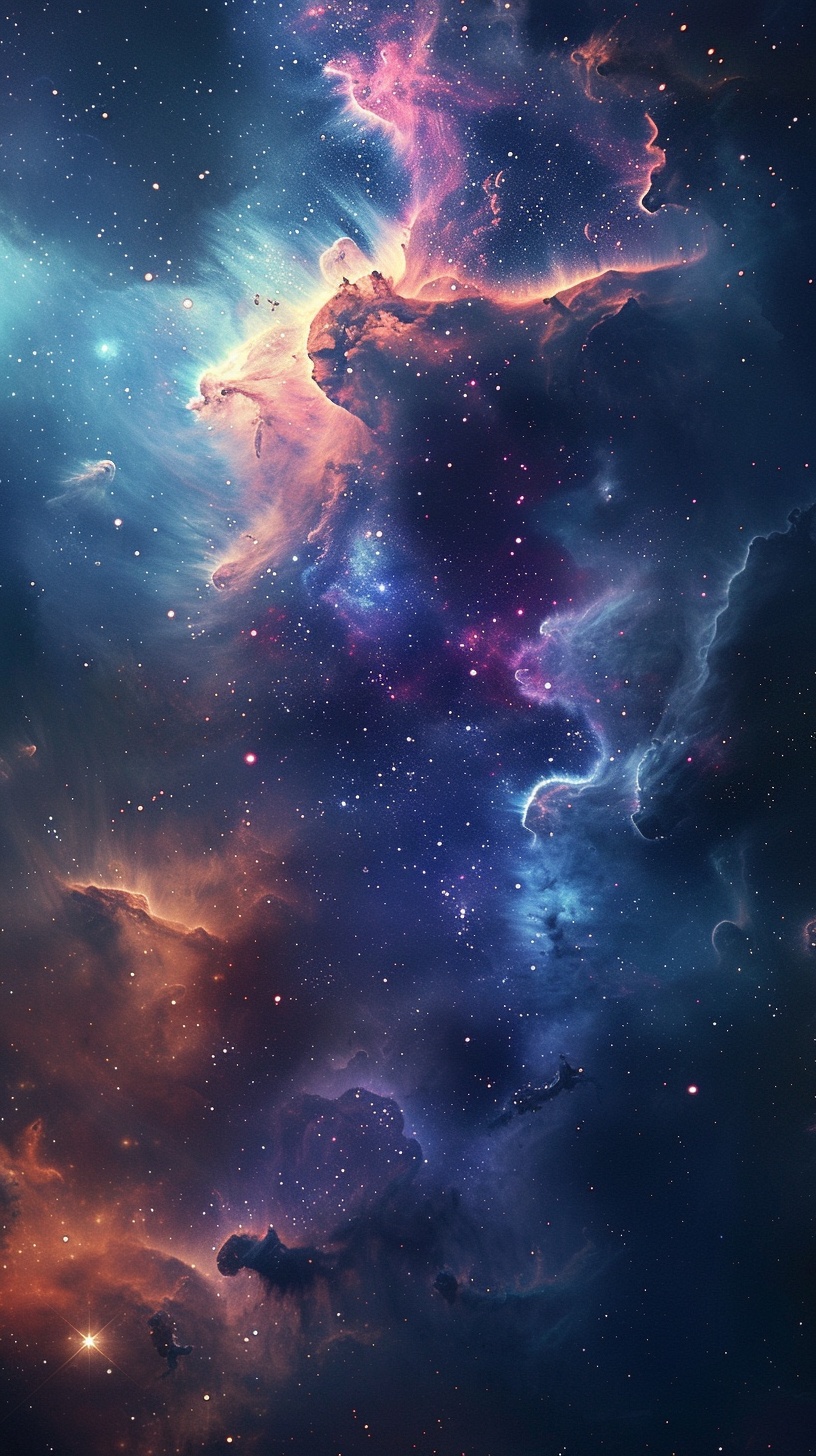 Vibrant Deep Space Nebula