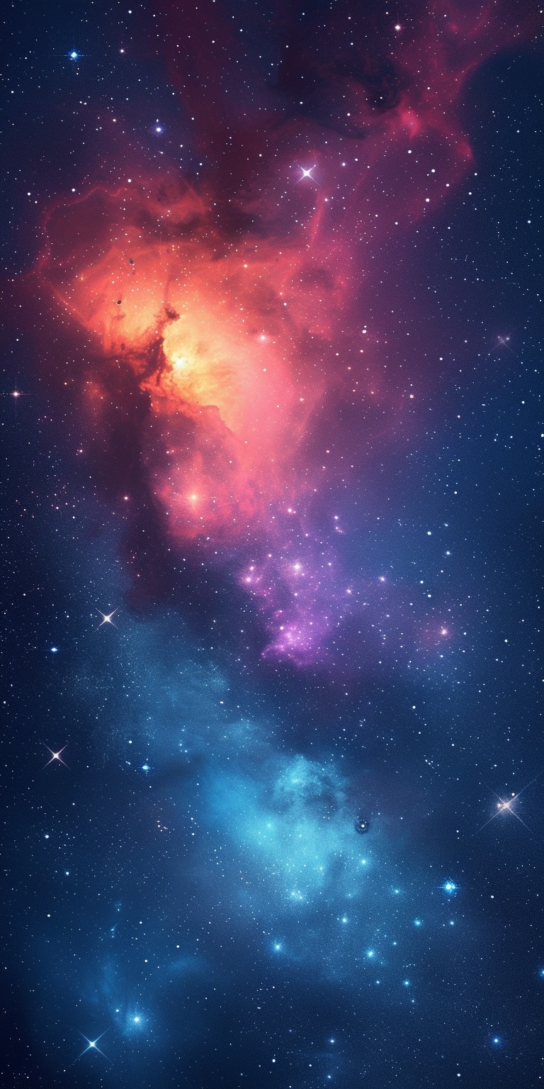 Colorful Nebula in Deep Space