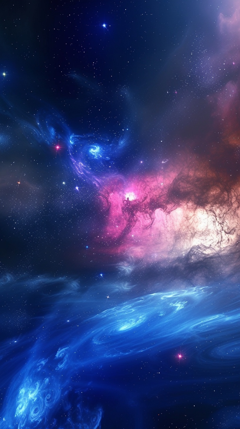 Colorful Cosmic Nebula in Space
