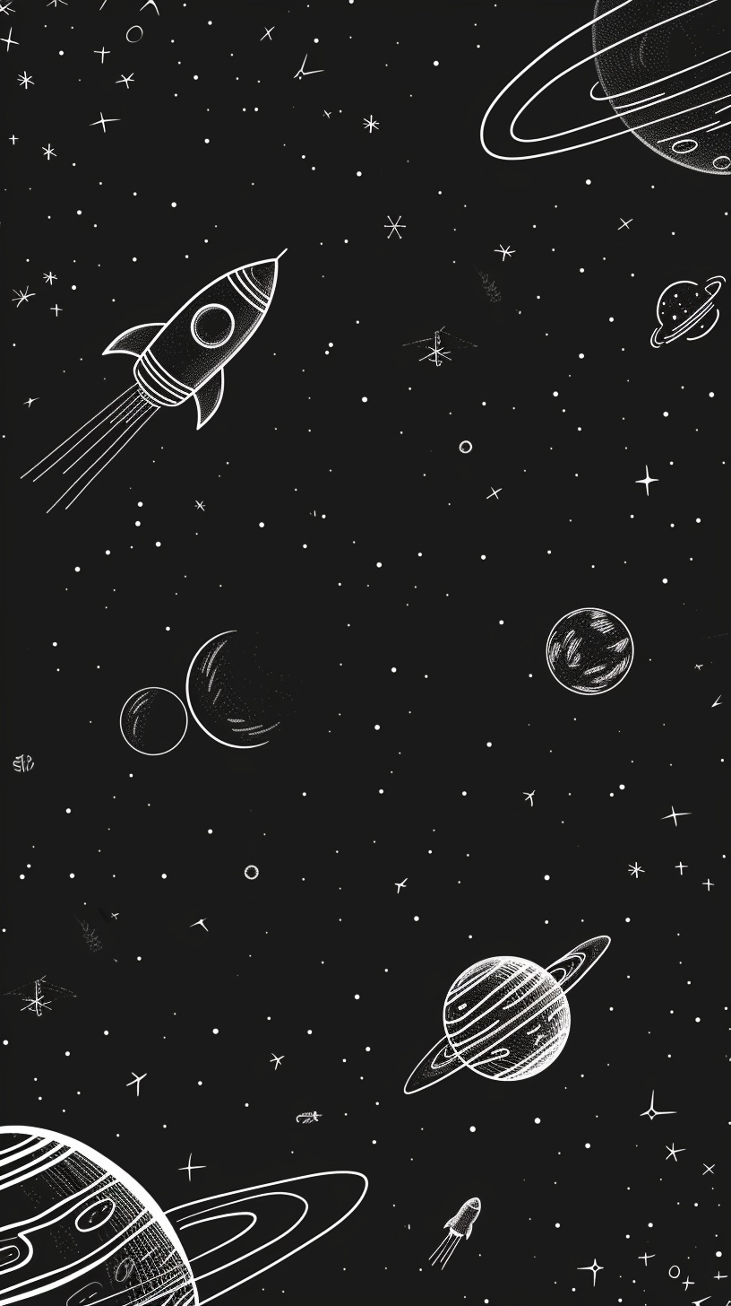 Hand Drawn Outer Space Illustration