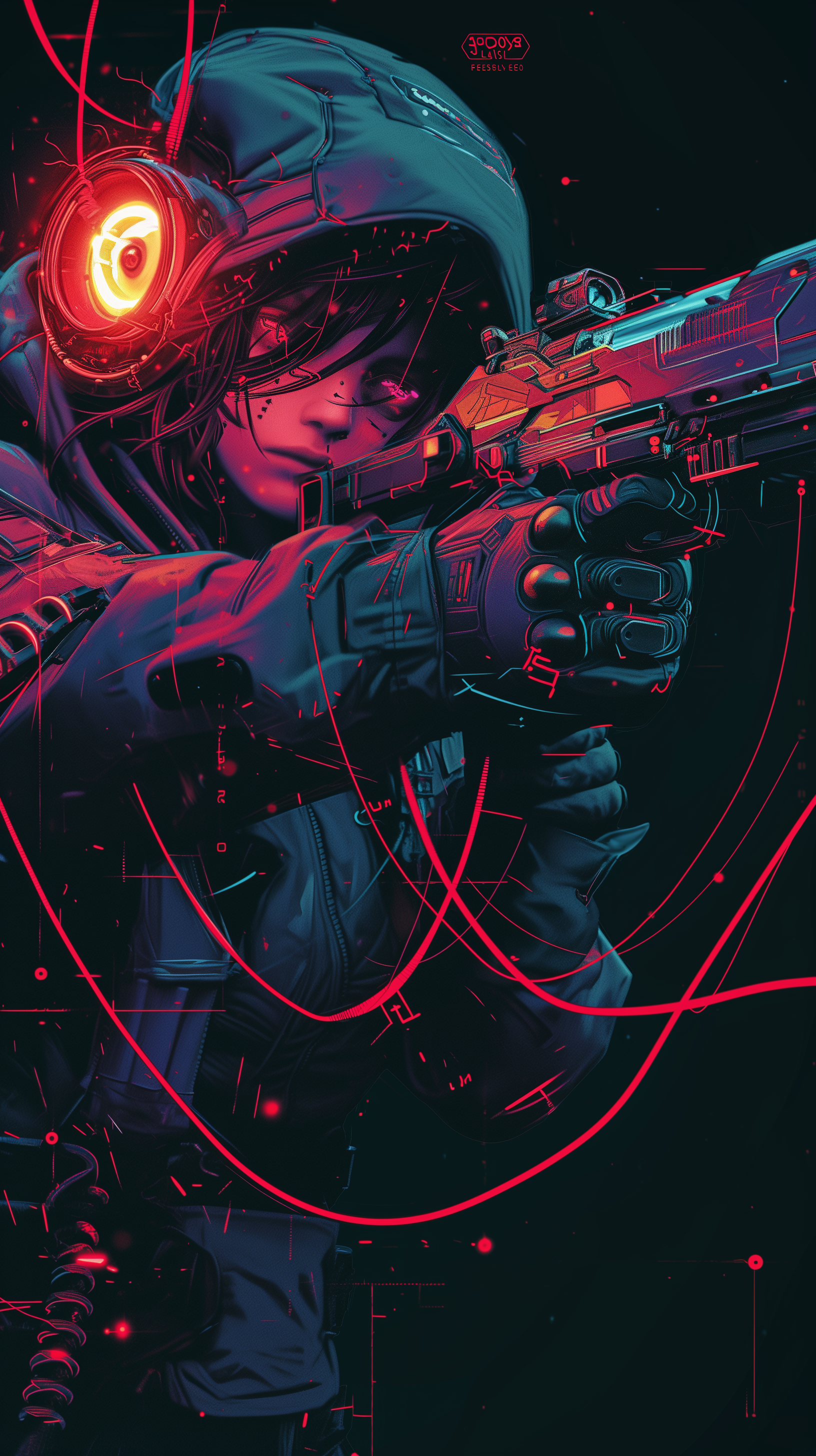 Cyberpunk Sniper Assassin