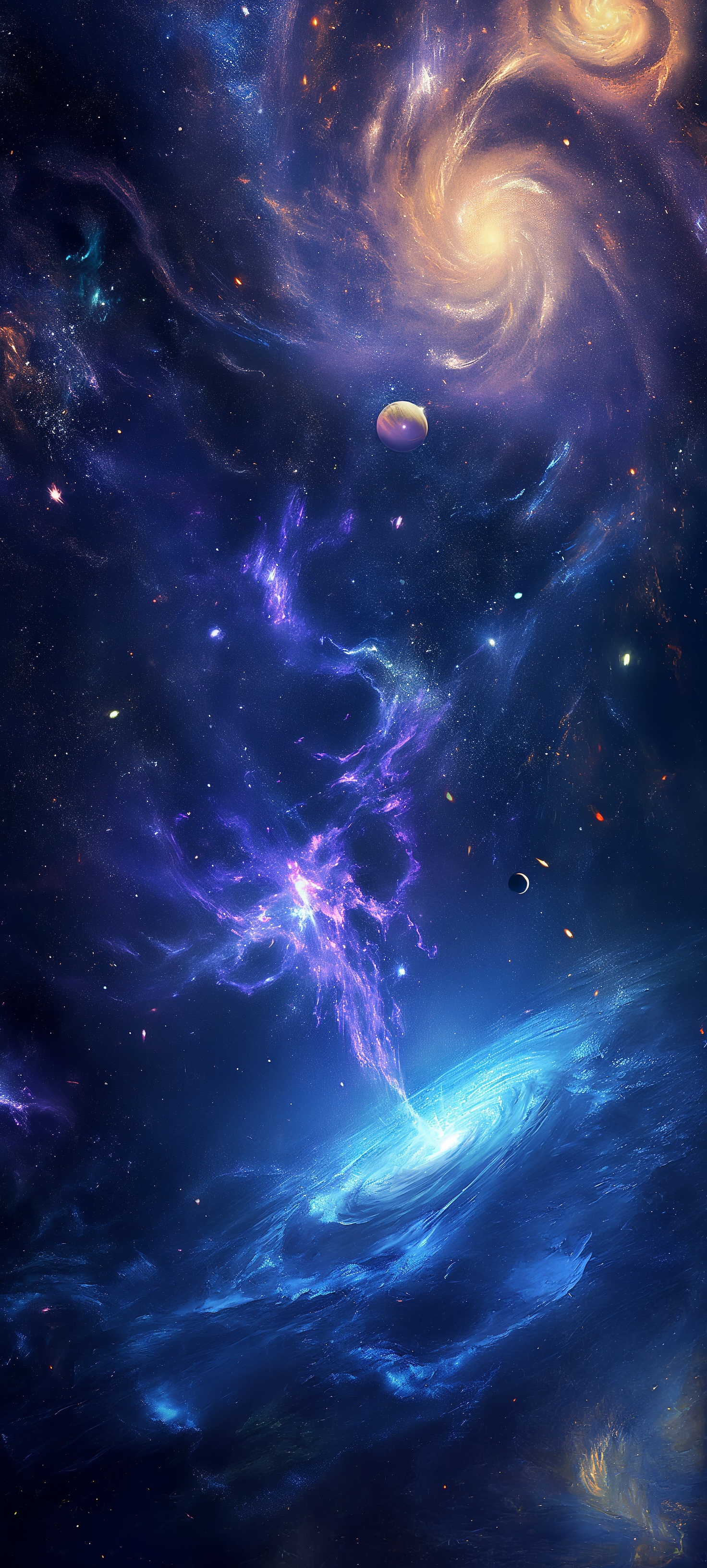 Deep Space Galaxy and Nebula Scene — 4K Wallpapers