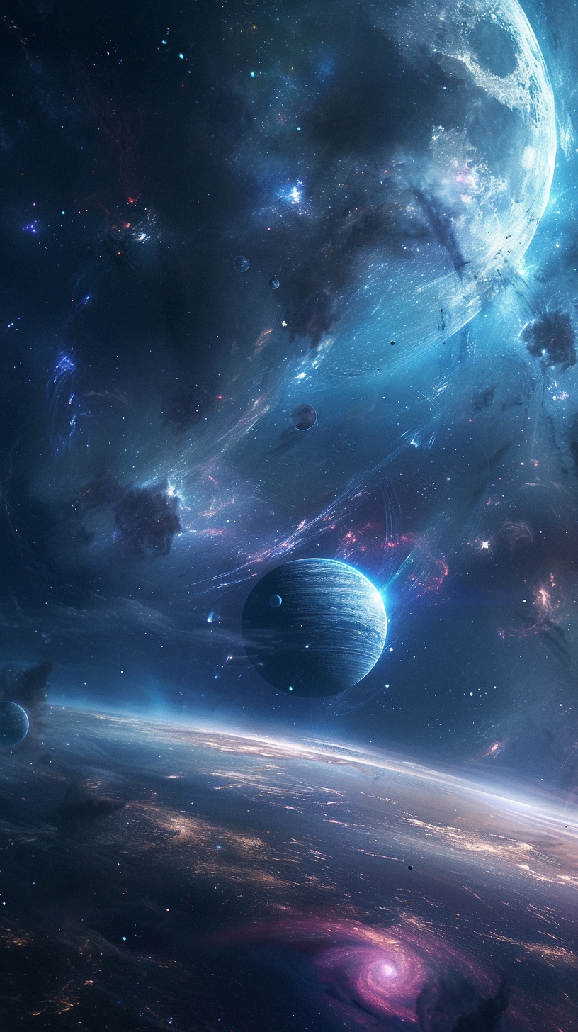 Deep Space Planetary Scene