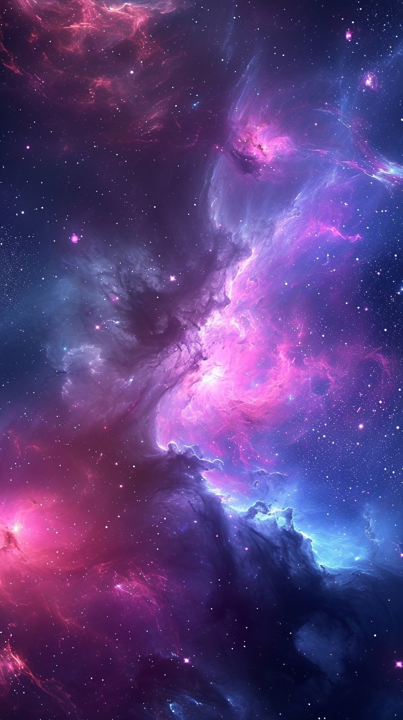 Vibrant Deep Space Nebula