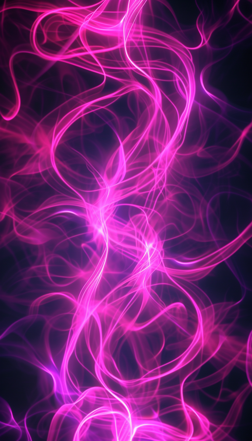 Glowing Pink Abstract Light Trails