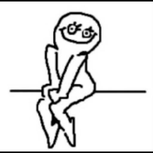 Awkward Sitting Stick Figure Meme