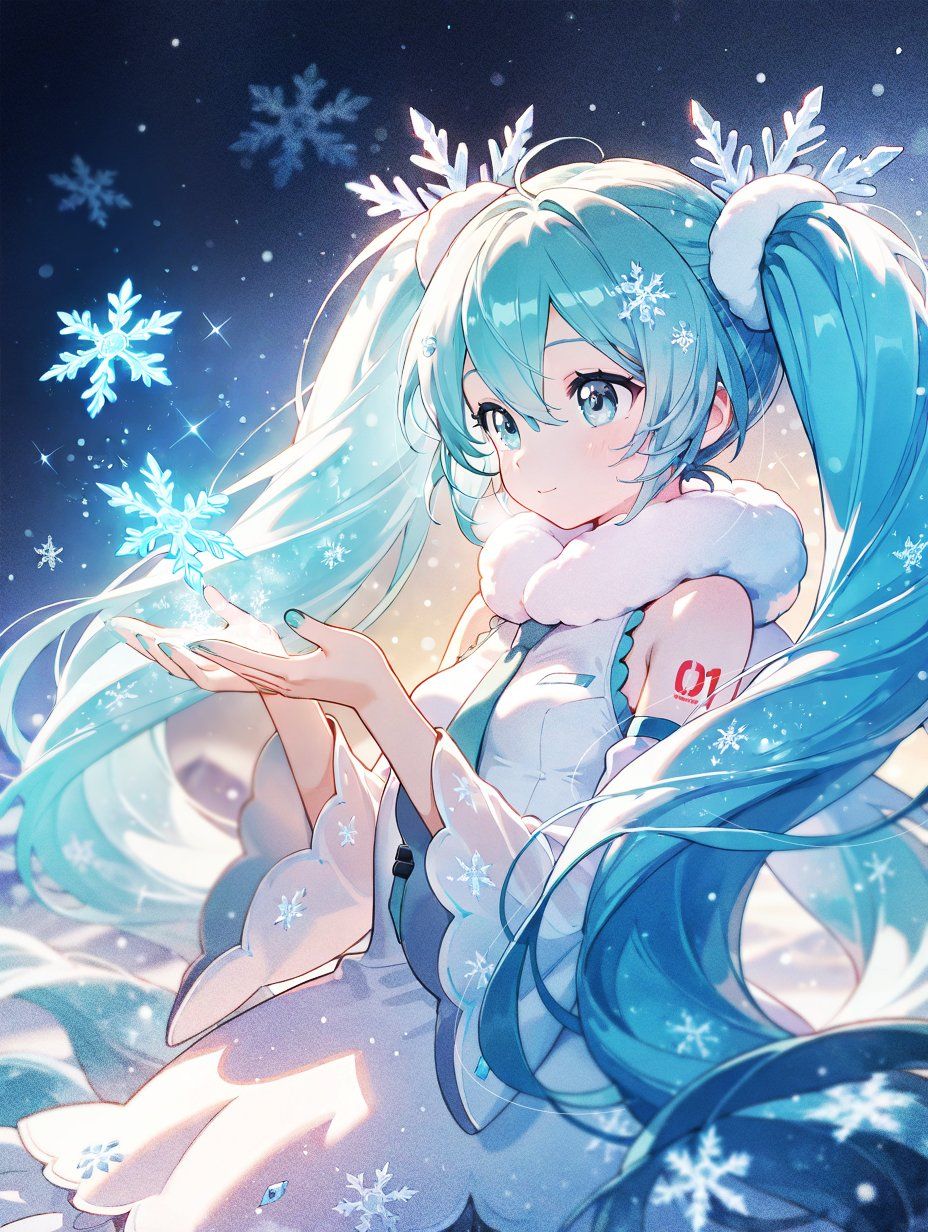 Snow Miku in Winter Night