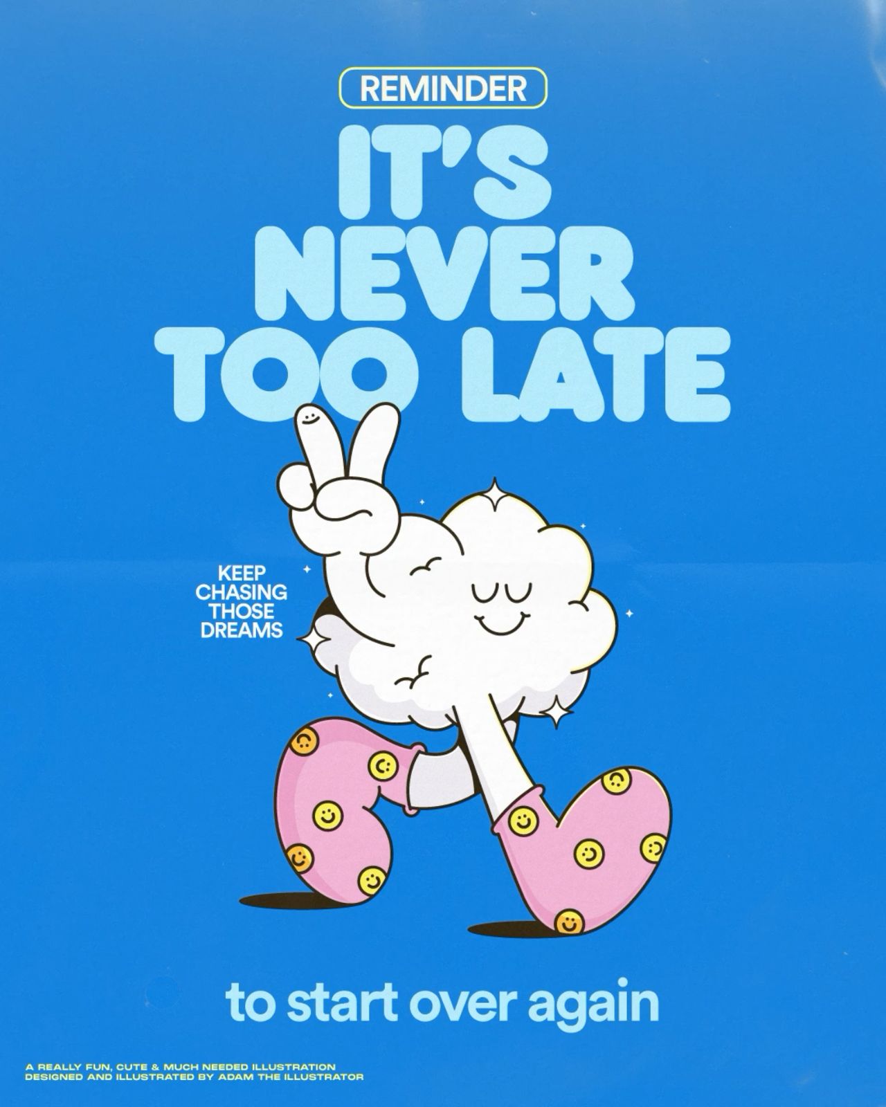 It's Never Too Late Motivational Poster