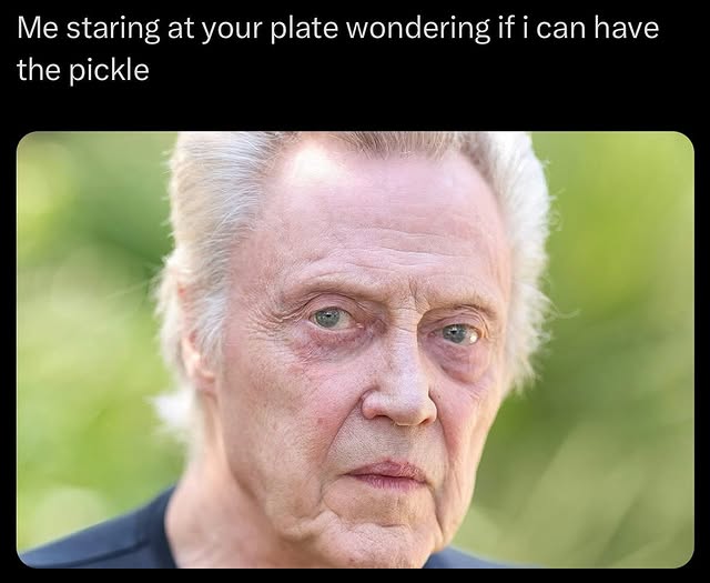 Pickle Craving Stare Meme