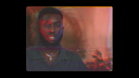 Glitch Style Man Portrait