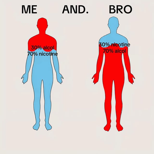 Me And Bro Substance Comparison Meme