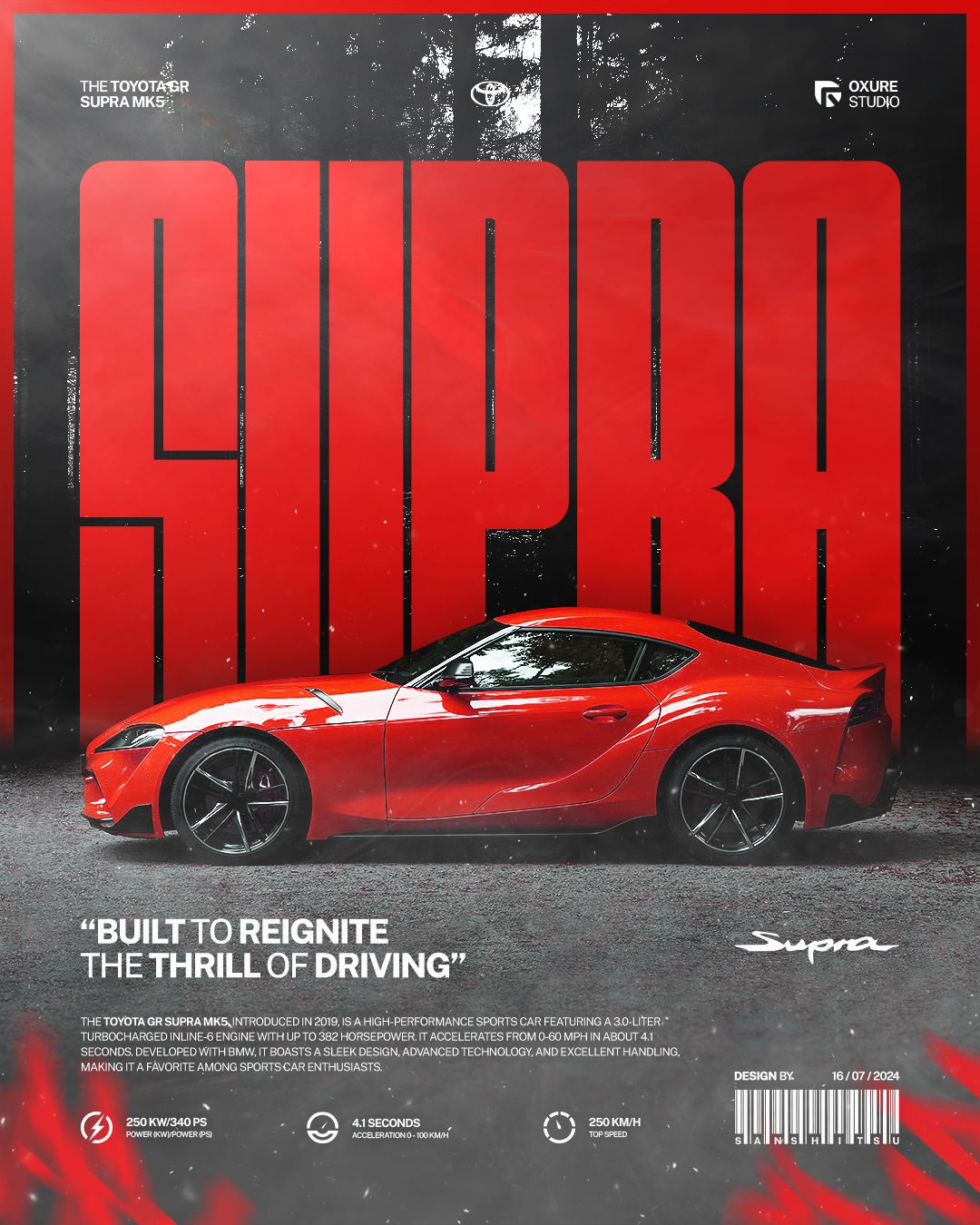 Toyota GR Supra MK5 Promotional Poster