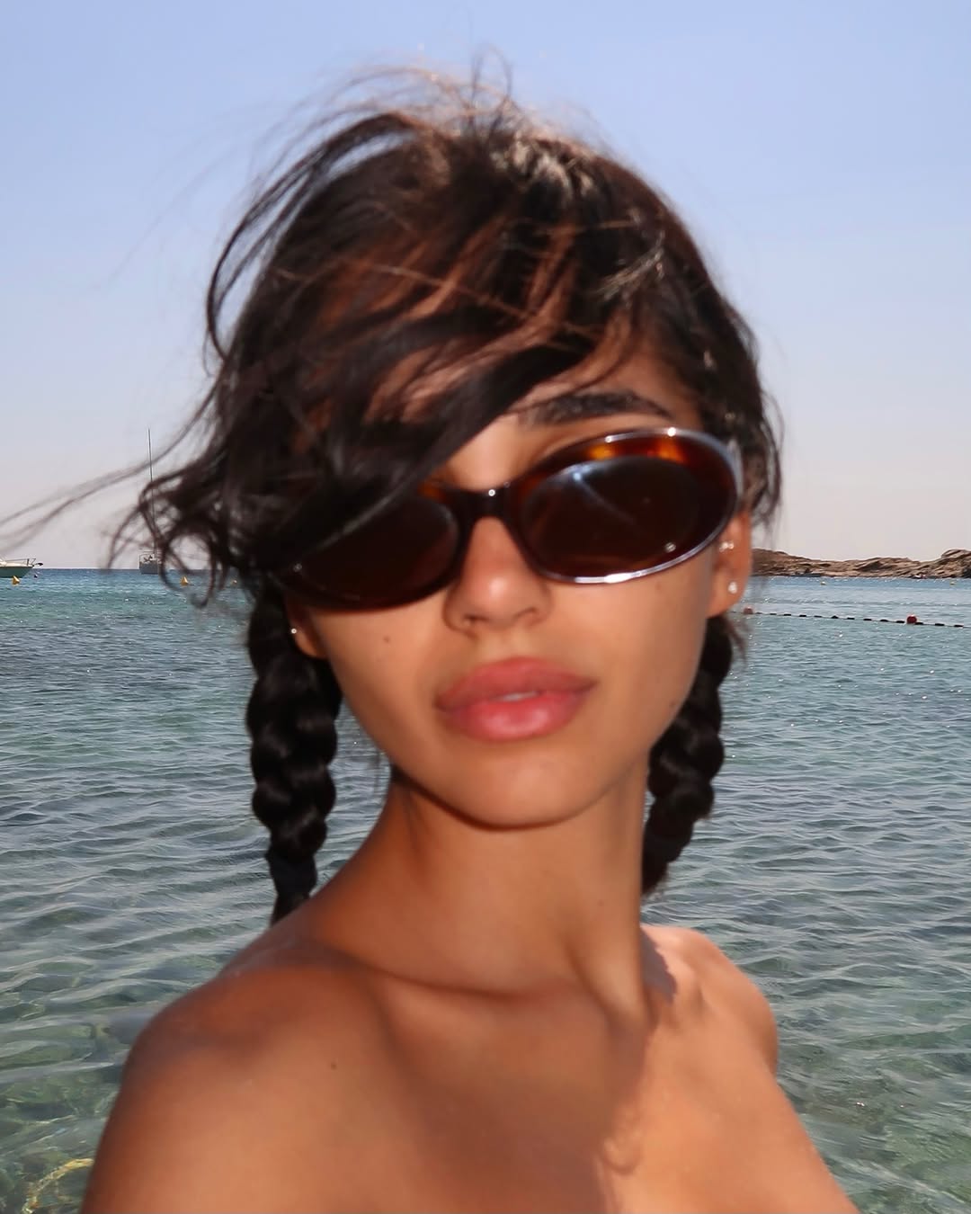 Woman Posing at Seaside