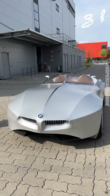 Silver BMW Concept Roadster Outdoors