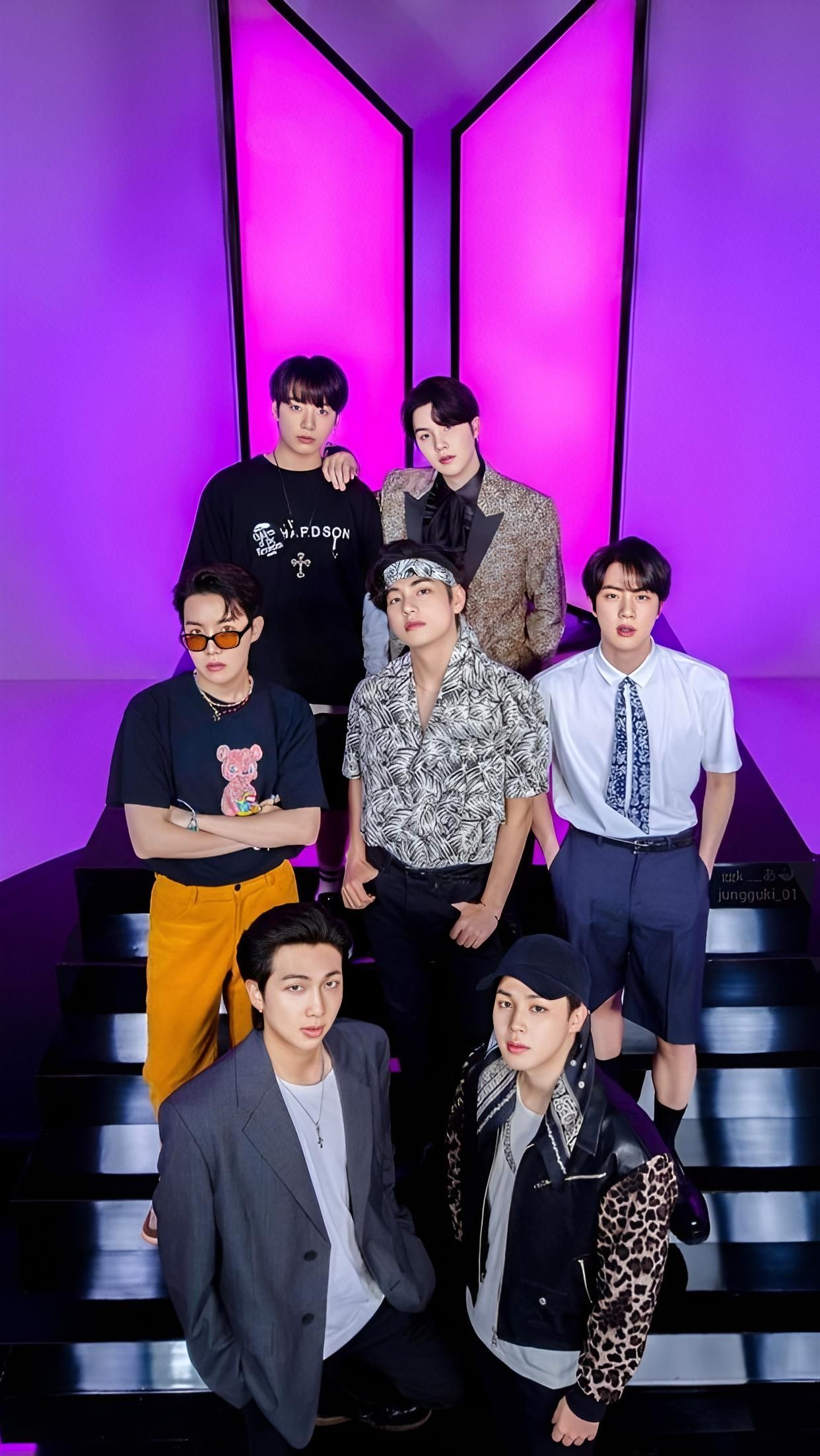 BTS Group Portrait on Stairs