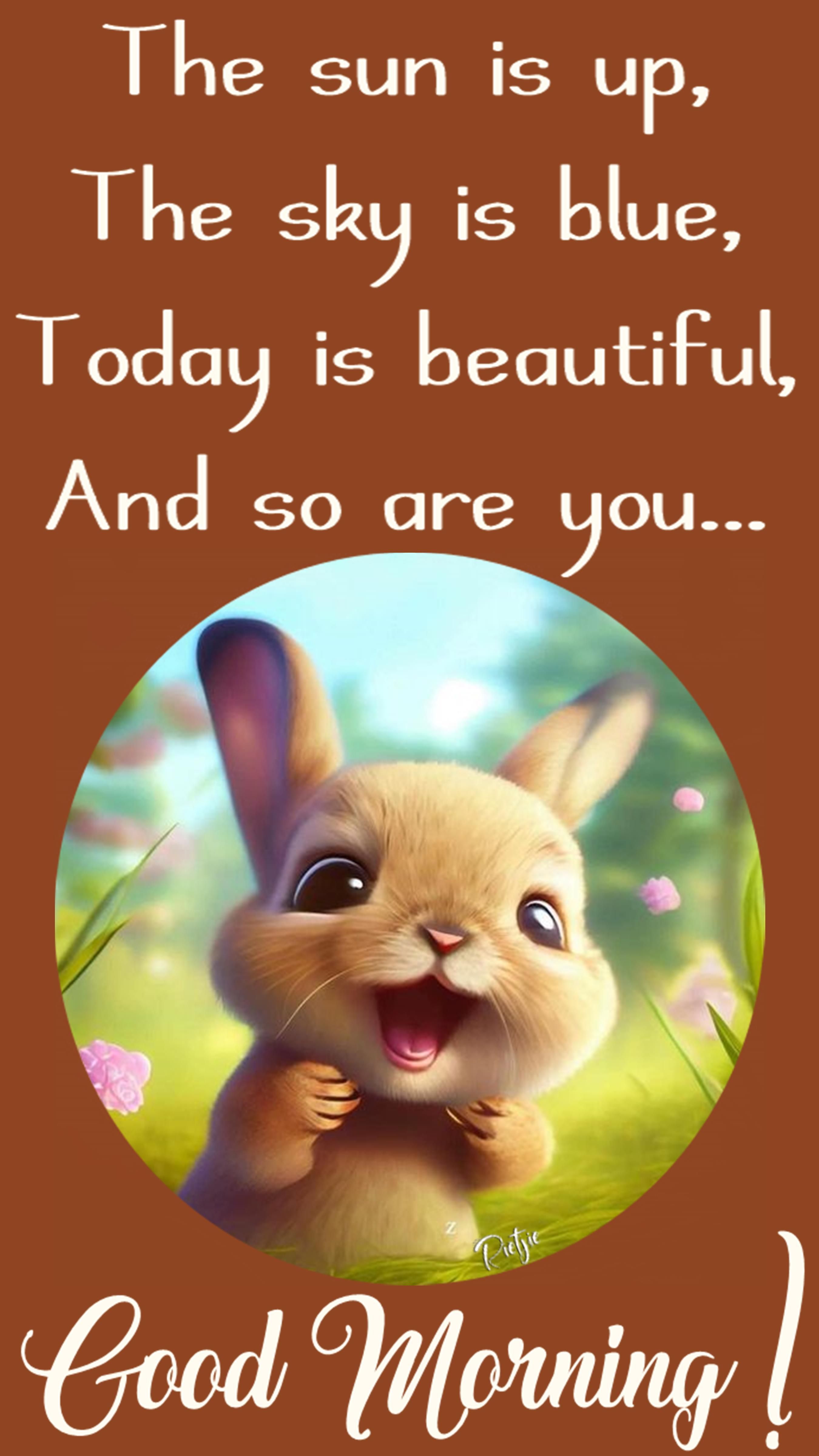 Good Morning Greeting With Cute Bunny