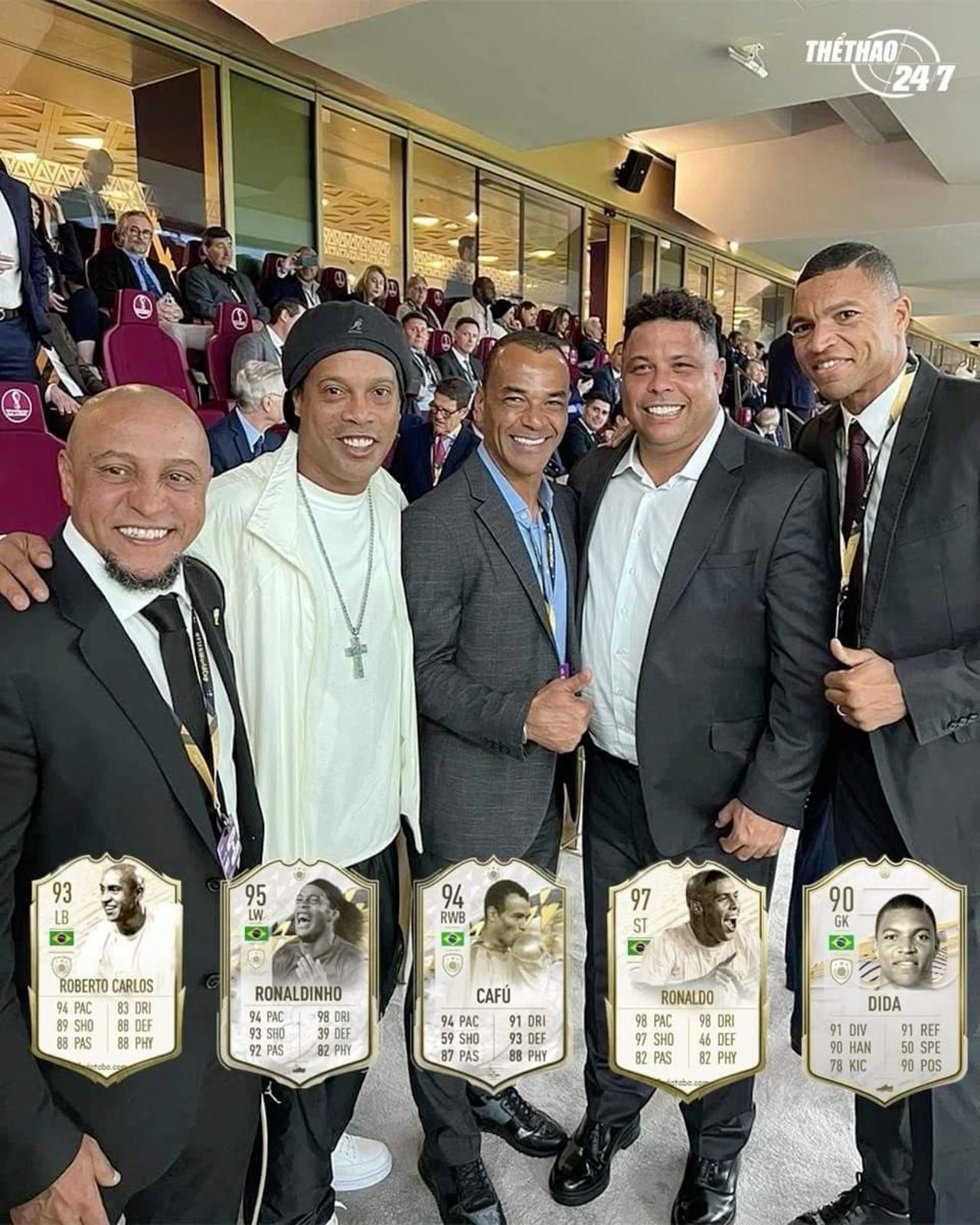 Brazilian Football Legends with FIFA Cards