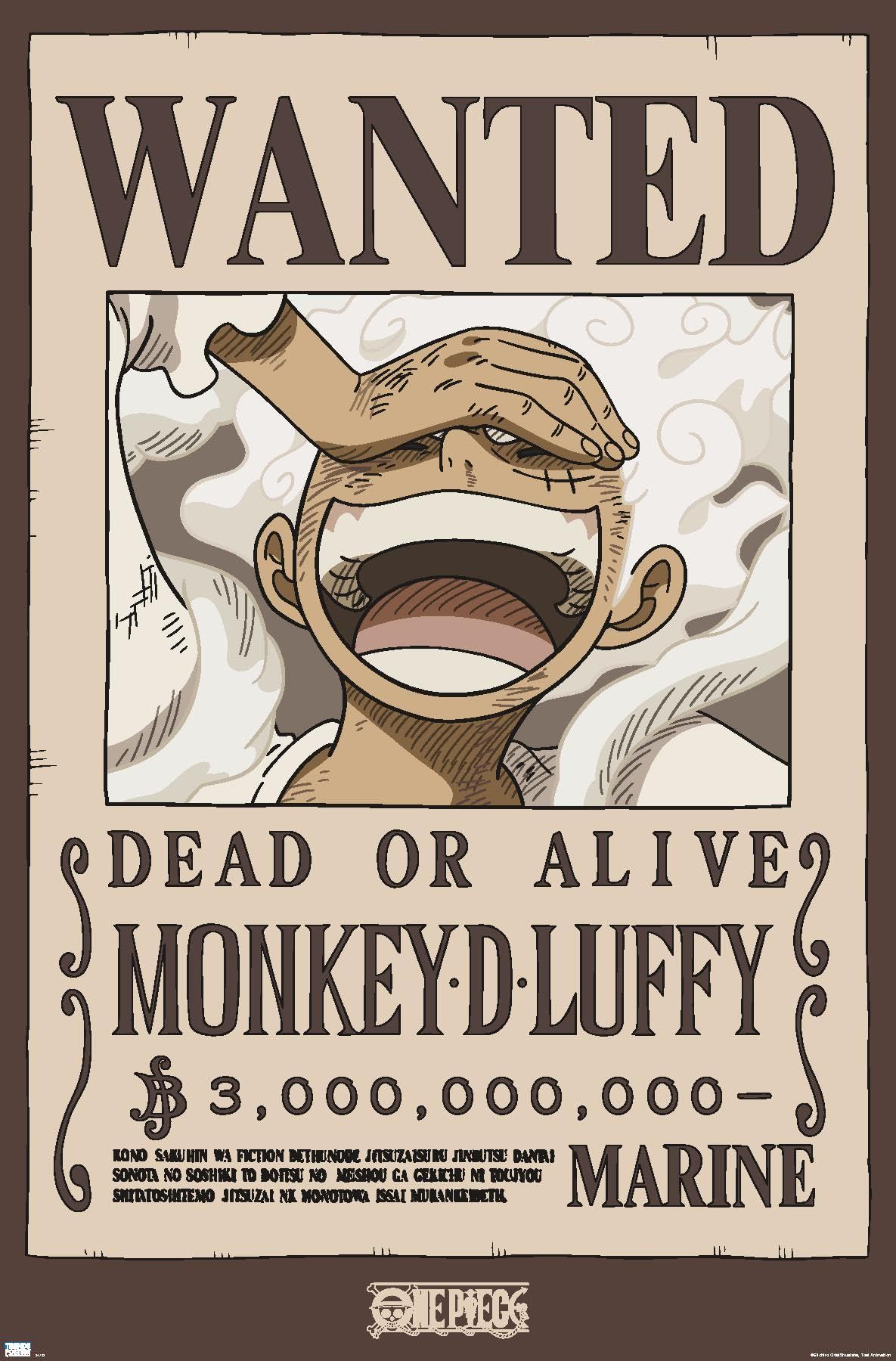 One Piece Luffy Wanted Poster