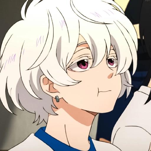 Close-up of White Haired Anime Boy