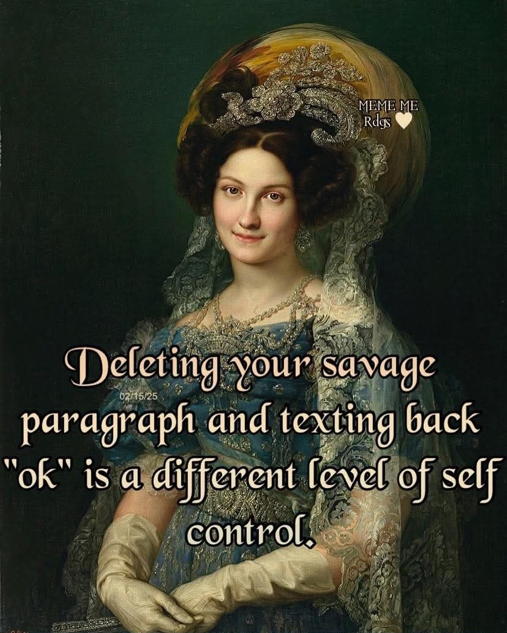 Classical Portrait Self Control Meme