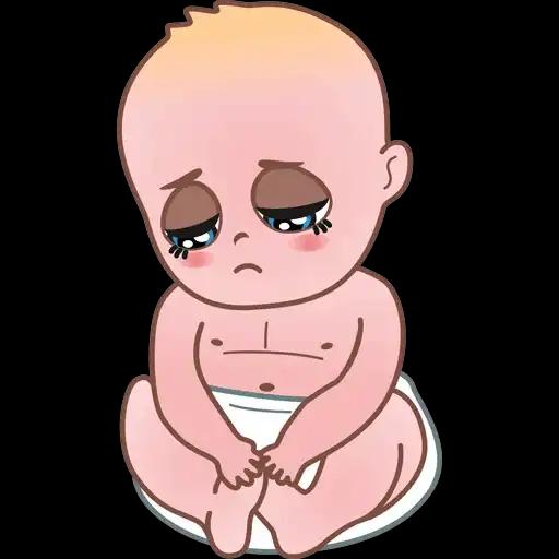 Sad Cartoon Baby