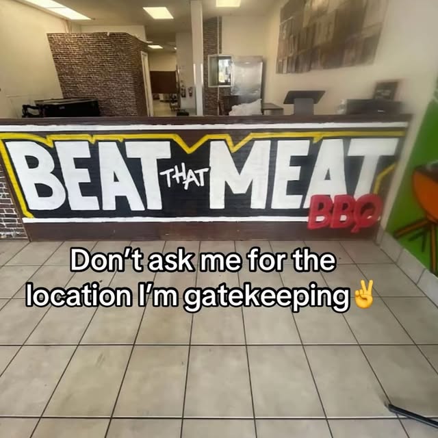 Funny Beat That Meat BBQ Sign