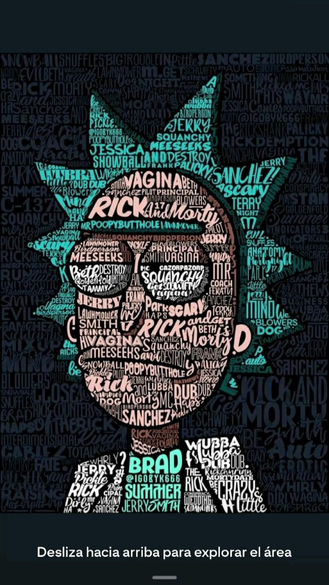 Rick Sanchez Word Art Portrait