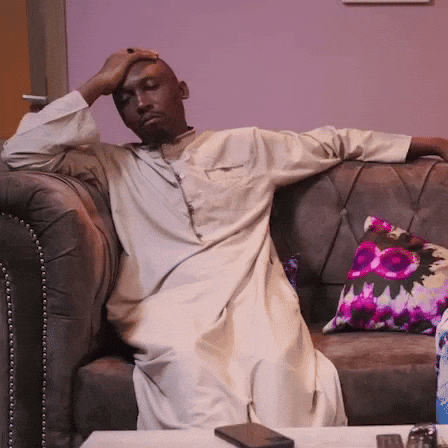 Stressed Man Resting on Sofa