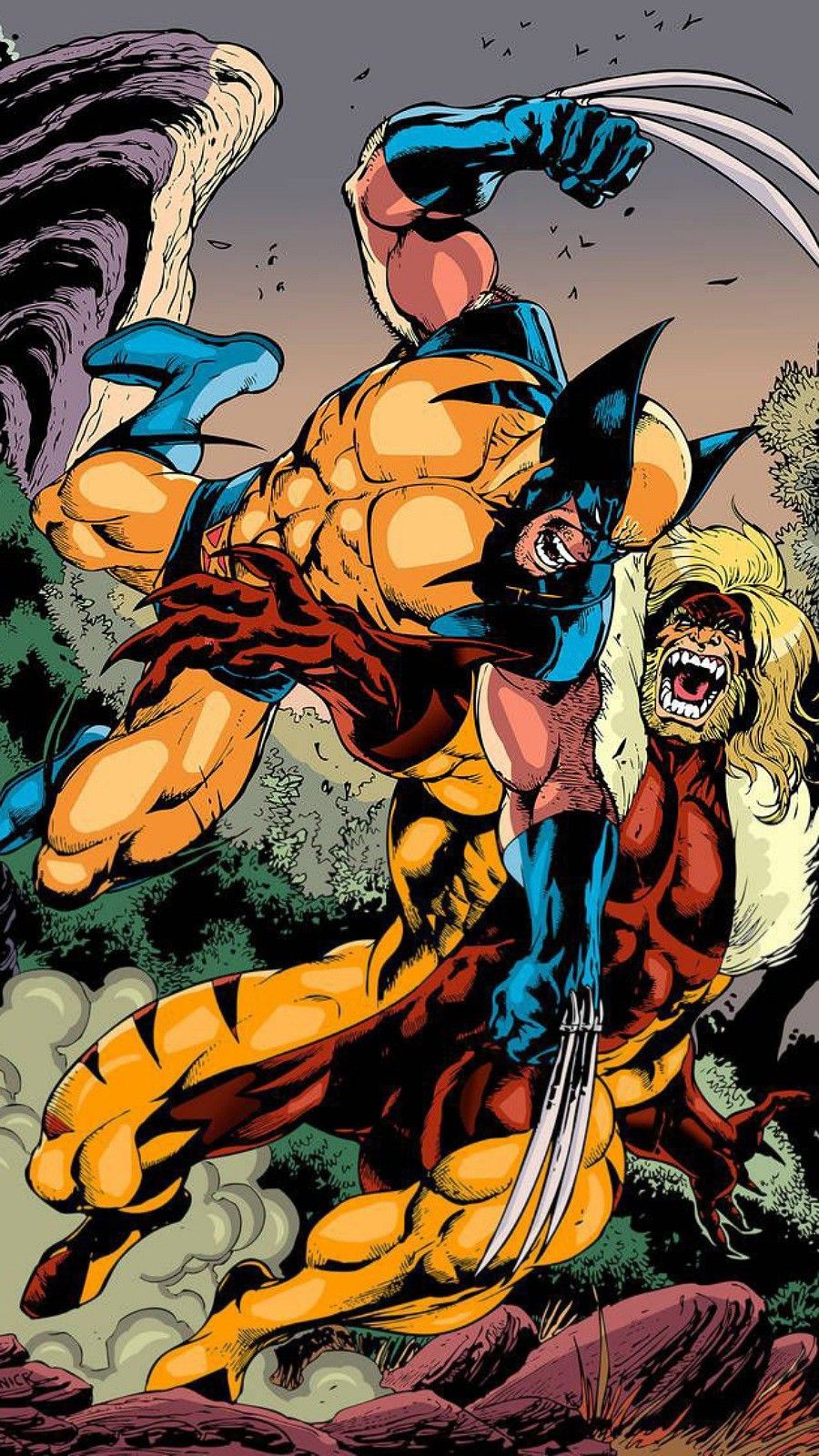 Wolverine Battles Sabretooth