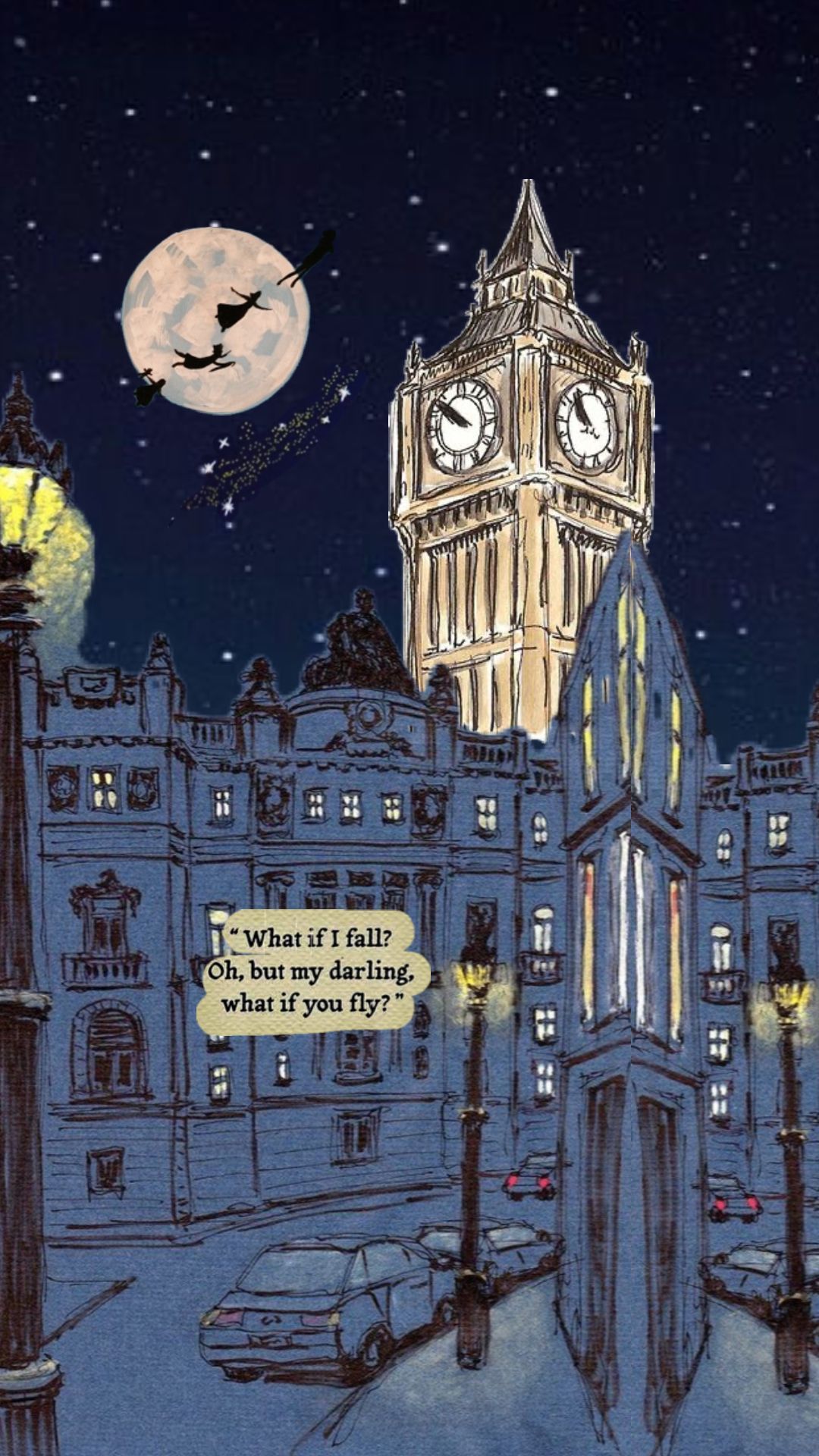 Big Ben London Night Illustration
