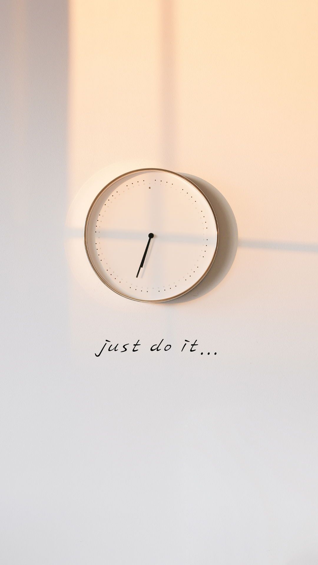 Minimalist Wall Clock With Motivational Quote
